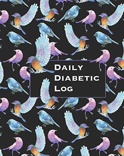 Daily Diabetic Log Convenient Two Year Record for Blood Sugar Readings - BONUS Coloring Pages! - Beautiful Bird Lover's Design