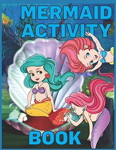 Mermaid Activity Book Coloring Pages, Dot to Dot Tracing Pages and More