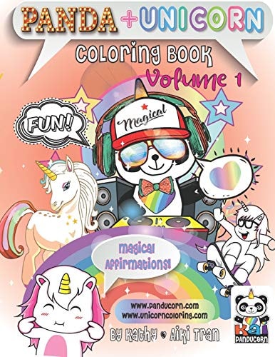 Panda and Unicorn Coloring Book Volume 1