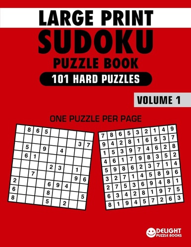 Large Print Sudoku Puzzle Book Hard 101 Hard Sudoku Puzzles for Adults & Seniors to Improve Memory