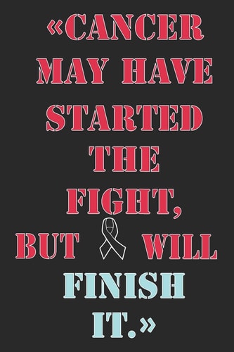 Cancer May Have Started The Fight, But Will Finish It. Gift For Melanoma Cancer Patient( 120 Pages Dot Grid 6x9)
