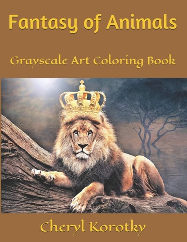 Fantasy of Animals Grayscale Art Coloring Book