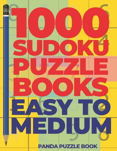 1000 Sudoku Puzzle Books Easy To Medium Brain Games for Adults - Logic Games For Adults