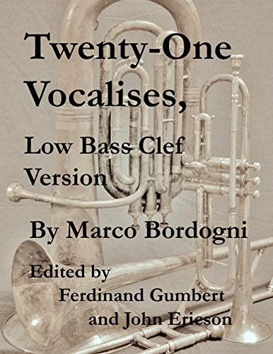 Twenty-One Vocalises, Low Bass Clef Version
