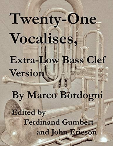 Twenty-One Vocalises, Extra-Low Bass Clef Version