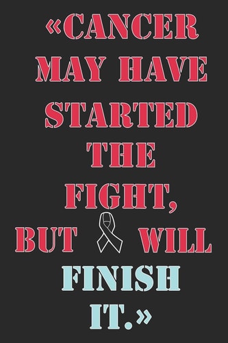 Cancer May Have Started The Fight, But Will Finish It. Gift For Melanoma Cancer Patient( 120 Pages Dot Grid 6x9)