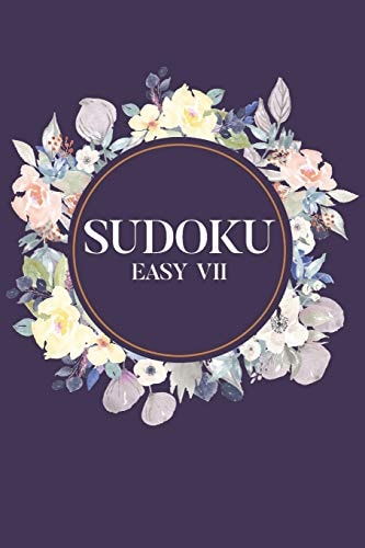 Sudoku EASY VII 100 Easy Sudoku Puzzles, 6x9 Travel Size, Great for Beginners, Beautiful Floral Cover, Perfect Gift