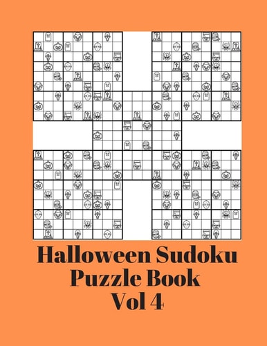 Halloween Sudoku Puzzle Book Volume 4 Hard Sudoku Puzzles For Seniors, Adults, Memory Loss