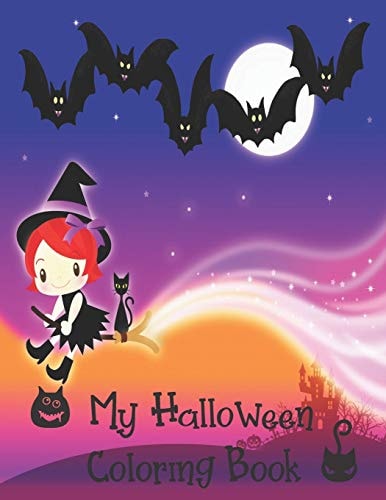 My Halloween Coloring Book Cute Halloween Book for Kids, 3-5 Yr Olds