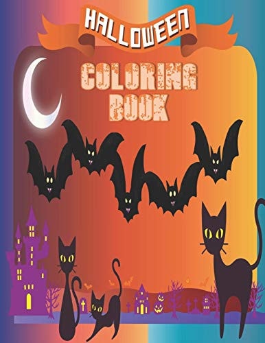 Halloween Coloring Book Cute Halloween Book for Kids, 3-5 Yr Olds