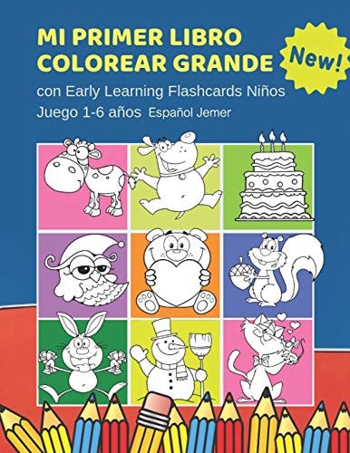 Mi Primer Libro Colorear Grande Con Early Learning Flashcards Niños Juego 1-6 Años Español Jemer Mis Primeras Palabras Tarjetas Bebe. Formar Palabras Con Letras Colecciones de Libros Pars Primeros Lectores. Infantiles Educativas Para Aprender a Leer.