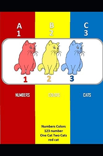 Numbers Colors, 123 Number, One Cat Two Cats, Red Cat