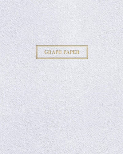 Graph Paper Executive Style Composition Notebook - White Leather Style, Softcover - 8 X 10 - 100 Pages (Office Essentials)