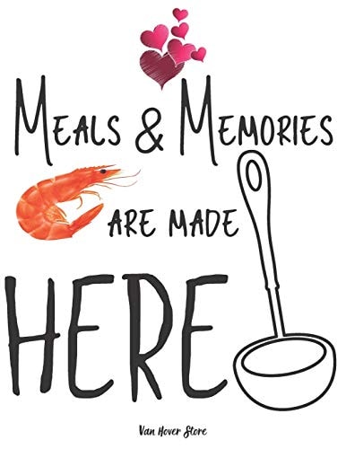 Meals & Memories Are Made Here Personalized Recipe Box, Recipe Keeper Make Your Own Cookbook, 106-Pages 8. 5 X 11 Collect the Recipes You Love in Your Own Custom Book Made in USA