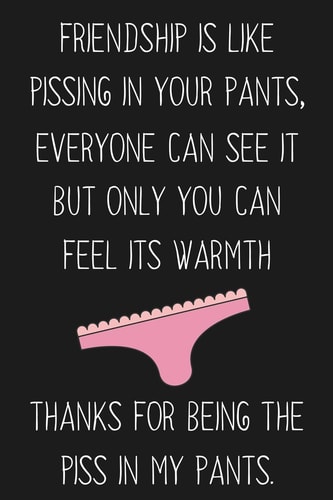 Friendship Is Like Pissing In Your Pants Funny Gift For Your Best Friend
