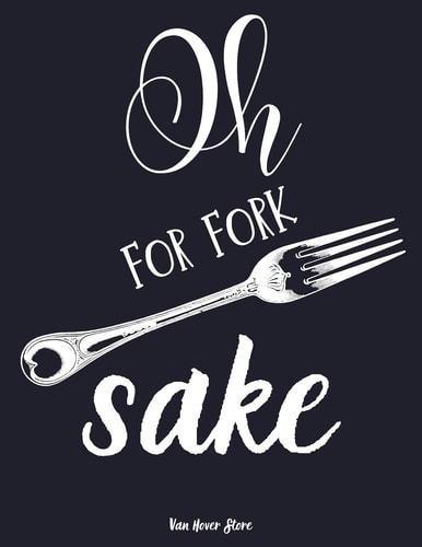 Oh for Fork Sake Personalized Recipe Box, Recipe Keeper Make Your Own Cookbook, 106-Pages 8.5" X 11" Collect the Recipes You Love in Your Own Custom Book Made in USA