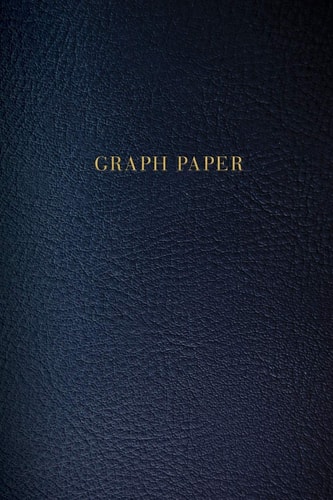 Graph Paper Executive Style Composition Notebook - Dark Blue Leather Style, Softcover - 6 X 9 - 100 Pages (Office Essentials)