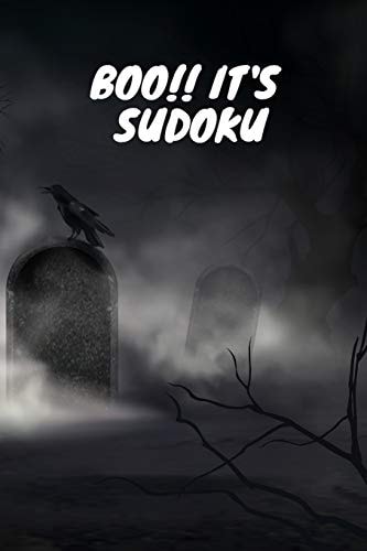 BOO!! It's Sudoku Strategy Book - Puzzles- 6" X 9" in - Paperback - Gifts Under 10.00