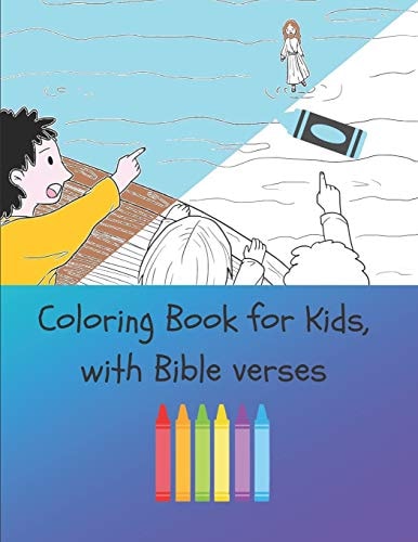 Coloring Book for Kids, with Bible Verses For Kids Ages 4-8
