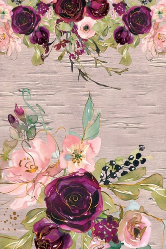 Notebook Pretty Pink & Purple Roses 120 Page