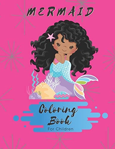 Mermaid Coloring Book For Children - 30 Pages - Paperback - Made In USA - Size 8.5x11