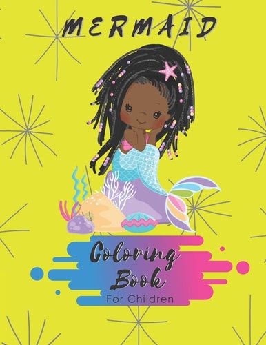 Mermaid Coloring Book For Girls 4-6 Kids - 30 Pages - Made In USA - Size 8.5x11