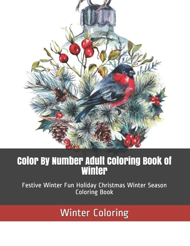 Color By Number Adult Coloring Book of Winter Festive Winter Fun Holiday Christmas Winter Season Coloring Book