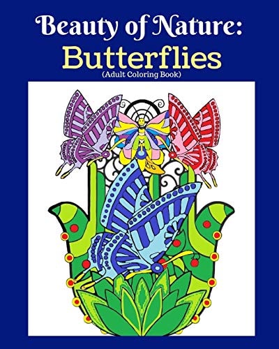 Beauty of Nature Butterflies (Adult Coloring Book)