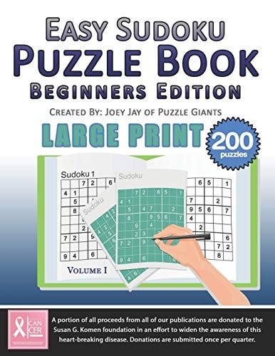 Easy Sudoku Puzzle Book Beginners Edition