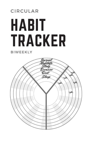 Circular Habit Tracker A Year of Biweekly Habit Trackers