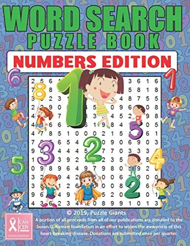 Word Search Puzzle Book Numbers Edition