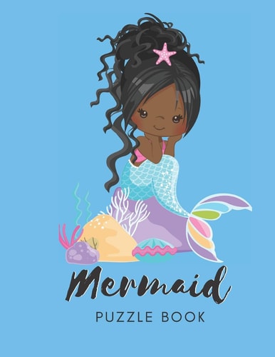 Mermaid Puzzle Book Connect The Dots Puzzles - 30 Pages - Paperback - Made In USA - Size 8.5 X 11 - For Teens