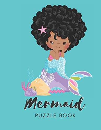 Mermaid Puzzle Book Connect The Dots Puzzles - 30 Pages - Paperback - Made In USA - Size 8.5 X 11 - For Children