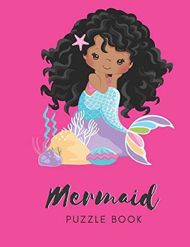 Mermaid Puzzle Book Connect The Dots Puzzles - 30 Pages - Paperback - Made In USA - Size 8.5 X 11