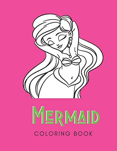 Mermaid Coloring Book For Adult Women - 30 Pages - Paperback - Made In USA - 8.5x11 Size