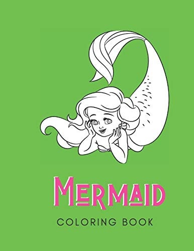 Mermaid Coloring Book For Seniors with Dementia - 60 Pages - Paperback - Made In USA - Size 8.5 X 11