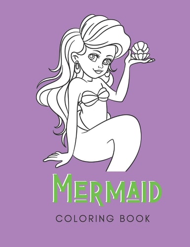 Mermaid Coloring Book For Adults With Anxiety - 30 Pages - Paperback - Made In USA - 8.x11 Size