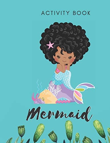 Mermaid Activity Book Tracing Puzzles - 30 Pages - Paperback - Made In USA - Size 8.5x11 for Children
