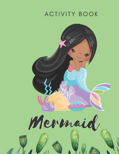 Mermaid Activity Book Tracing Puzzles - 30 Pages - Paperback - Made In USA - Size 8.5x11 for Teen Girls