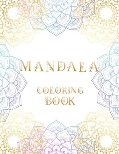 Mandala Coloring Book White Gold Purple Beautiful Coloring Book - 8. 5 X 11 Inches - for Adults - Alternate As a Gift -