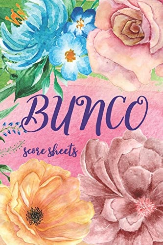 Bunco Score Sheets Great Gift For Bunco Lovers, Beautiful Cover Design, 100 Pages For Keeping Score In Bunco Dice Game
