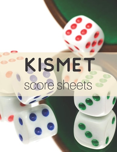 Kismet Score Sheets 120 Kismet Score Pads, Kismet Dice Game Score Book, Kismet Part Supplies