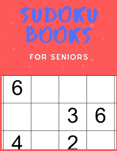 Sudoku Books For Seniors Strategy Games - 50 Puzzles - Paperback - Made In USA - Size 8.5x11