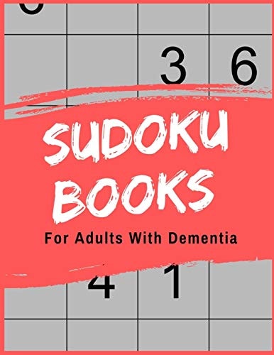 Sudoku Books For Adults With Dementia For Adults with Dementia - 50 Puzzles - Paperback - Made In USA - Size 8.5x11