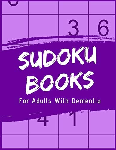 Sudoku Books For Adults With Dementia 50 Puzzles and Solutions - Paperback - Made In USA - Size 8.5x11