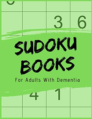 Sudoku Books For Adults With Dementia 50 Puzzles - Strategy Games - Paperback - Made In USA - Size 8.5x11