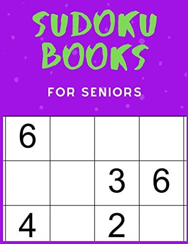 Sudoku Books For Seniors For Kids Age 8-12 - 50 Puzzles - Paperback - Made In USA - Size 8.5x11