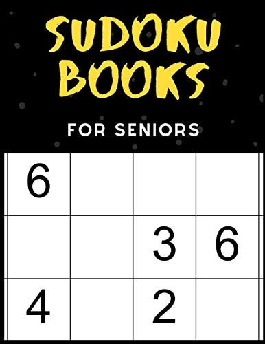 Sudoku Books For Seniors For Seniors - 50 Puzzles - Paperback - Made In USA - Size 8.5x11