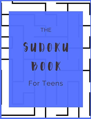 The Sudoku Book for Teens Strategy Games For Children - 50 Puzzles - Paperback - Made In USA - Size 8.5x11