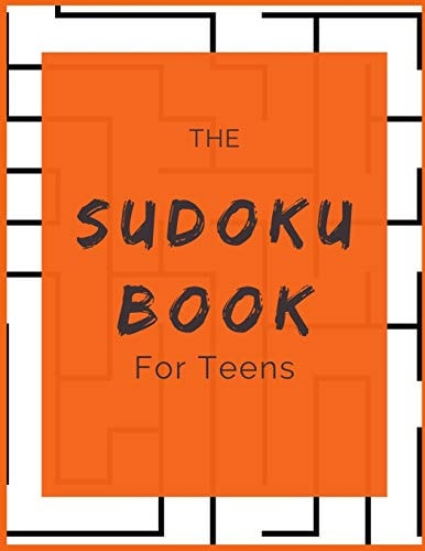 The Sudoku Book for Teens Strategy Games For Kids - 50 Puzzles - Paperback - Made In USA - Size 8.5x11